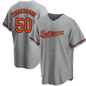 Men's Baltimore Orioles Bruce Zimmermann Replica Gray Road Jersey