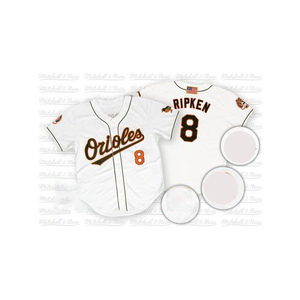 Men's Baltimore Orioles Cal Ripken Authentic White Throwback Jersey