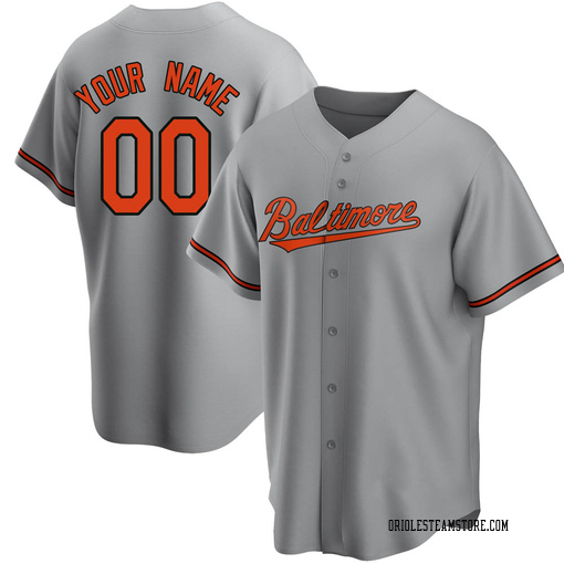 Big Tall Men s Baltimore Orioles Custom Replica Gray Road Jersey