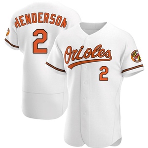 Men's Baltimore Orioles Gunnar Henderson Authentic White Home Jersey