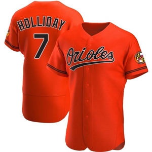 Men's Baltimore Orioles Jackson Holliday Authentic Orange Alternate Jersey