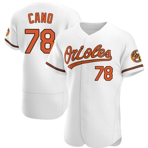 Men's Baltimore Orioles Yennier Cano Authentic White Home Jersey