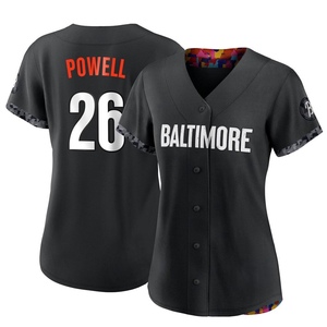 Women's Baltimore Orioles Boog Powell Authentic Black 2023 City Connect Jersey