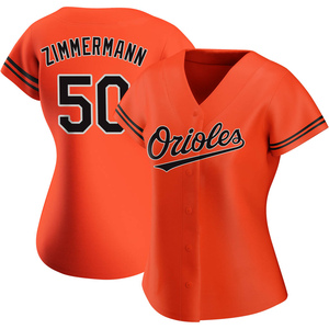 Women's Baltimore Orioles Bruce Zimmermann Authentic Orange Alternate Jersey