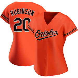 Women's Baltimore Orioles Frank Robinson Authentic Orange Alternate Jersey