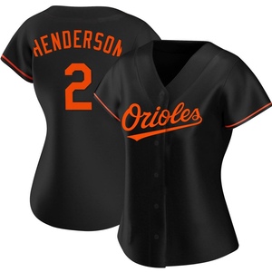 Women's Baltimore Orioles Gunnar Henderson Authentic Black Alternate Jersey