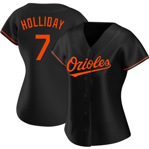 Women's Baltimore Orioles Jackson Holliday Authentic Black Alternate Jersey