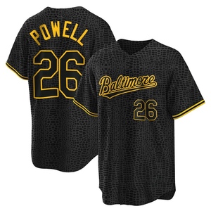 Youth Baltimore Orioles Boog Powell Replica Black Snake Skin City Jersey