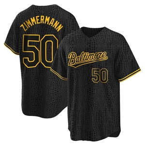 Youth Baltimore Orioles Bruce Zimmermann Replica Black Snake Skin City Jersey