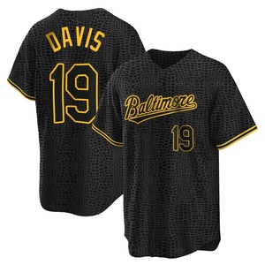 Big Tall Men s Baltimore Orioles Chris Davis Replica Black Snake Skin City Jersey