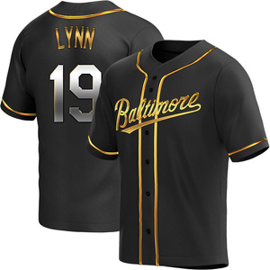 Youth Baltimore Orioles Fred Lynn Replica Black Golden Alternate Jersey